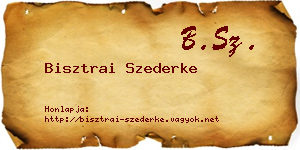 Bisztrai Szederke névjegykártya